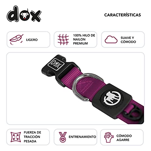 DDOXX Collar Perro Nylon, Ajustable | Muchos Colores & Tamaños | para Perros Pequeño, Mediano y Grande | Collares Accesorios Gato Cachorro | Violeta, XS