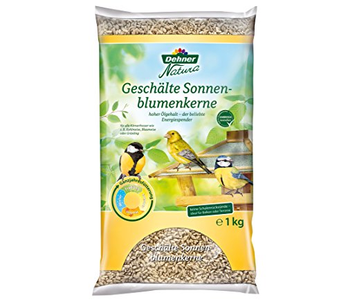 Dehner Natura Alimento para Aves Silvestres, Semillas de Girasol peladas, 1 kg