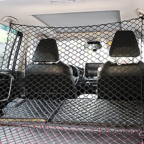 DELITLS Red de barrera para el coche para perros, red ajustable de aislamiento de coche, universal para coches, divisor de coche para conducir de forma segura con niños y mascotas