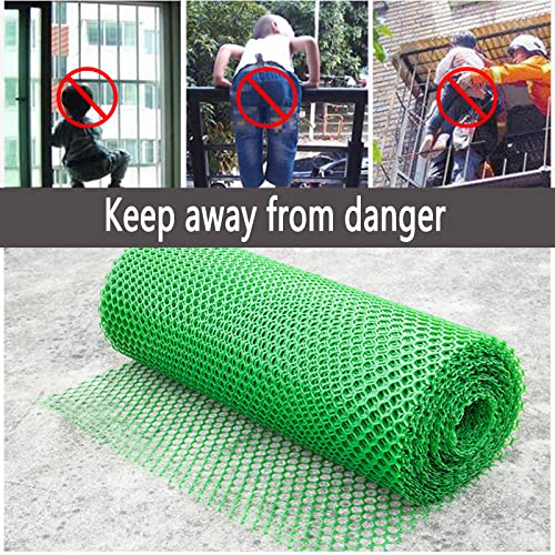 DEWUFAFA Red De Seguridad De Plástico para Niños Red De Protección para Balcones para Bebés Valla Anticaída para Niños Mascotas Gatos Red Anti-Escape (1x2m)(Size:1.8CM Aperture,Color:Verde)