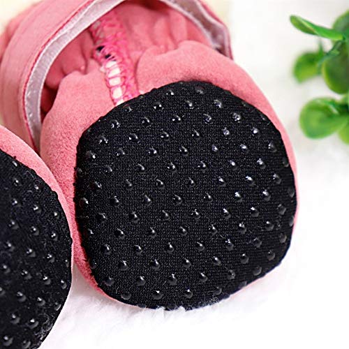 DHDHWL Botas para Perros Zapatos del perro del animal doméstico 4pcs impermeable botas de invierno for perros calcetines antideslizante perrito del gato lluvia botines nieve Calzado for los pequeños p