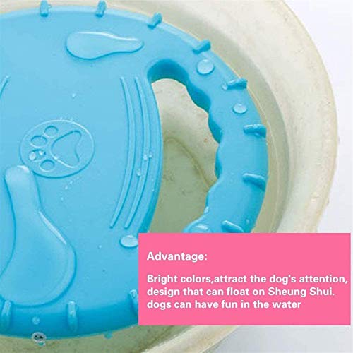 DHGTEP Frisbee De Caucho para Perros, Resistente A Las Mordeduras, Juguete Flotante para Mascotas, Disco Volador De Entrenamiento para Perros, Juguetes Interactivos para Perros (Color : Red)