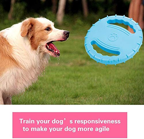 DHGTEP Frisbee De Caucho para Perros, Resistente A Las Mordeduras, Juguete Flotante para Mascotas, Disco Volador De Entrenamiento para Perros, Juguetes Interactivos para Perros (Color : Red)