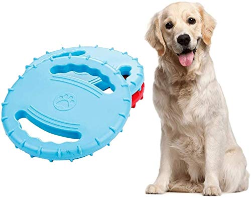 DHGTEP Frisbee De Caucho para Perros, Resistente A Las Mordeduras, Juguete Flotante para Mascotas, Disco Volador De Entrenamiento para Perros, Juguetes Interactivos para Perros (Color : Red)