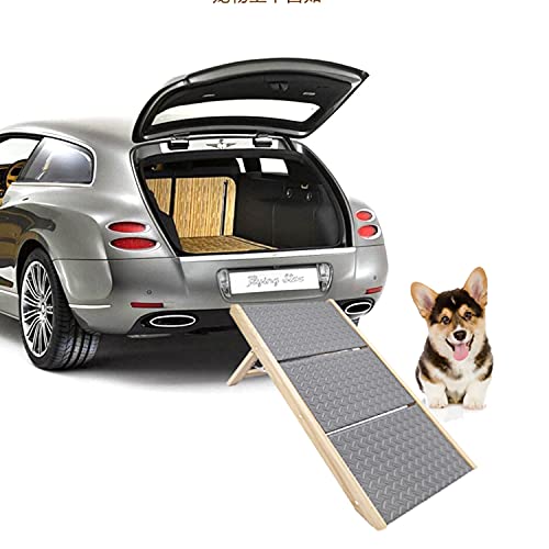 DHYBDZ Rampa de Madera para Perros 2 en 1, escaleras portátiles de 3 escalones para Mascotas para sofá Cama, Escalera de rampas Happy Ride para Perros y Gatos pequeños a Grandes