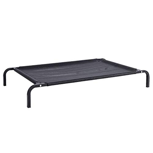 Dibea DB00363, Cama para Perros, Tejido en Textilene, ((XL) 117 x 85 x 15 cm, Negro