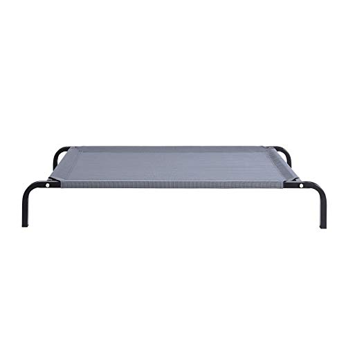 Dibea DB00371, Cama para Perros, Tejido en Textilene, (M) 106 x 62 x 15 cm, Gris