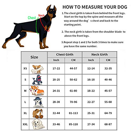 Dihapet Arnés para Perro, sin Servicio de tirón, para Perros pequeños, medianos y Grandes, Chaleco Reflectante Ajustable