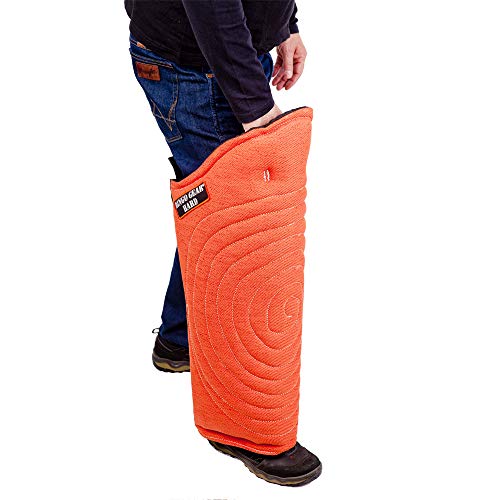 Dingo Gear S01995 - Protector de Pierna Universal para Entrenamiento de Perro, Color Naranja