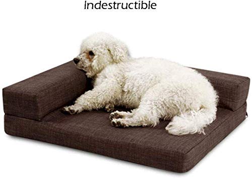 Dirgee Cama de Perro de Espuma de Memoria, Cama de Mascotas ortopédicas y sofá con Cubierta Lavable extraíble Fácil de Limpiar fácil de Limpiar (Tamaño: 115 × 81cm) (Size : 94×72cm)