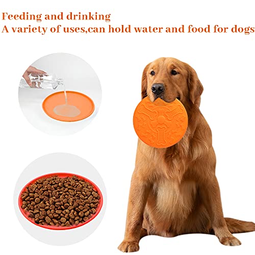 Disc Dog Hillylolly 3 Piezas Frisbeee para Perros, Frisbeee Perro Silicona, 18.4cm de Disco para Perros, Juguete Interactivo para Perros, Perros Juguetes para el Adiestramiento de Perros en Exteriores