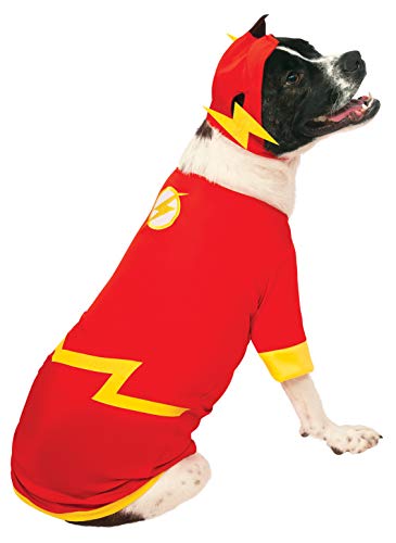 Disfraz Oficial de DC Comic Flash para Mascotas, Regalo de superhéroe, tamaño Mediano