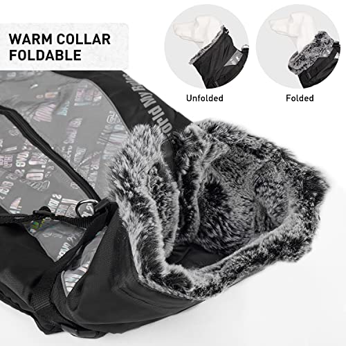 Dociote Abrigo para Perro con Arnes - Reflectante de Invierno Chaqueta Ropa con Forro Polar para Perros medianos y Grandes Plata 6XL