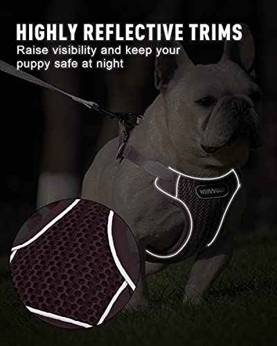 Dociote Arnes para Perros Medianos y Pequeños, Cómodo Arnés Pecho con Lineas para Gatos, Step-In Reflectantes Ajustable Arnés Perro Escape Proof para Correr Caminar Rosa M