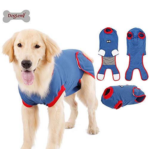 Doglemi Traje de recuperación para perros, traje de protección para heridas para perros después de la cirugía, corsé de recuperación abdominal, vendaje perfecto E-Collar Cone Alternative