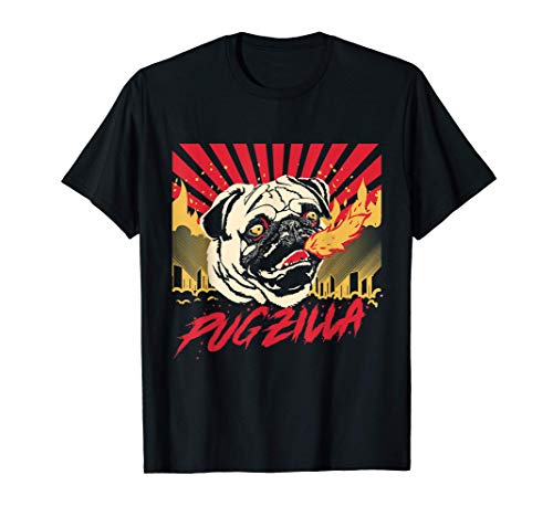 Dogzilla - Pugzilla - Pug Puppy & Pug Dog Camiseta