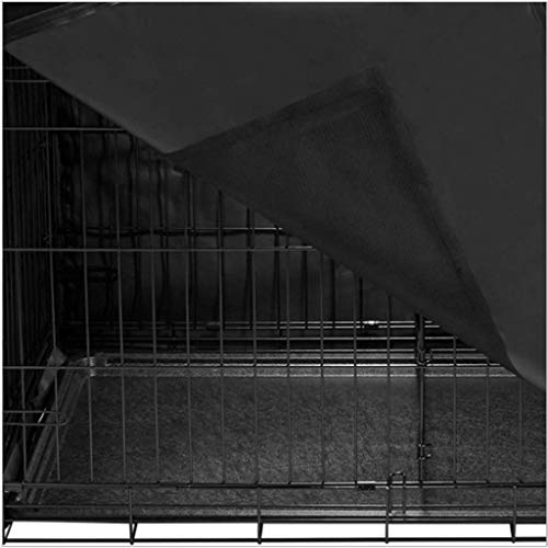 DONGZHI Perrera Casa Cubrir Impermeable A Prueba de Polvo Durable Oxford Mascota Jaula Cubrir Plegable Lavable Al Aire Libre Mascota Perrera Caja Cubrir (Color : Black, Tamaño : 60x52x46cm)