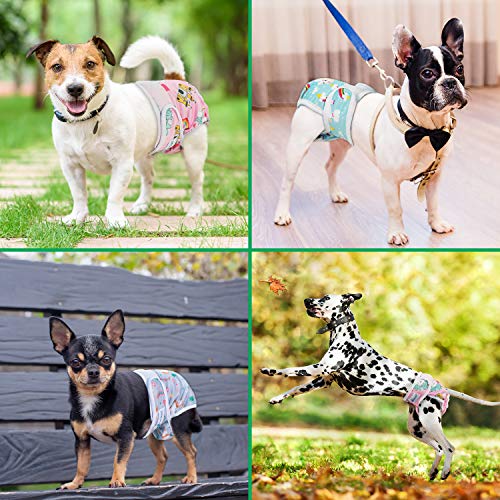 Dono Pañales reutilizables para perros femeninos, paquete de 3 unidades, súper absorbentes, lavables, cómodos pañales para mascotas, bragas sanitarias para perros pequeños, medianos y grandes