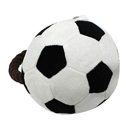 dontdo Juguete de pelota de sonido para mascotas perro gatos cachorro cuerda de algodón baloncesto fútbol muñeca masticar Squeaky Toy Rugby*