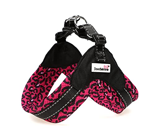 Doodlebone Patrón Boomerang arnés para perros (leopardo brillante, 8 - 10)