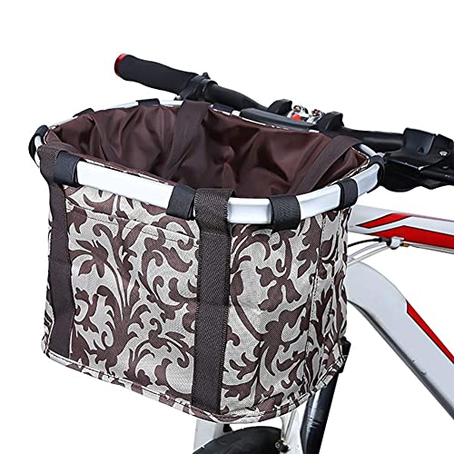 DOPN Cesta para bicicleta, pequeña mascota gato perro bicicleta bicicleta bicicleta manillar cesta frontal desmontable bolsillo frontal adecuado para el exterior