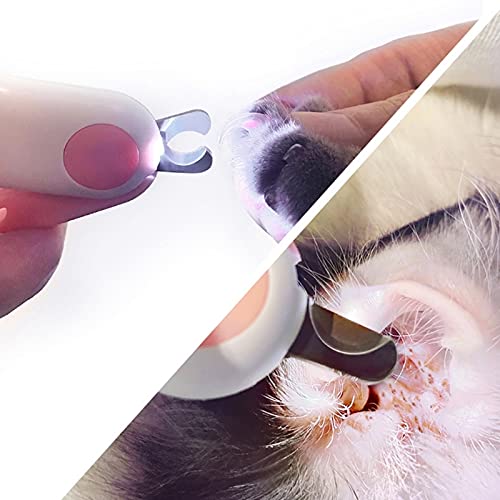 Dreafly Cortaúñas para Mascotas con luz LED Evite el Corte excesivo Cortaúñas Seguro Profesional Cuidado de Las Garras Veterinarios Herramienta de Corte Recomendada para Perros y Gatos