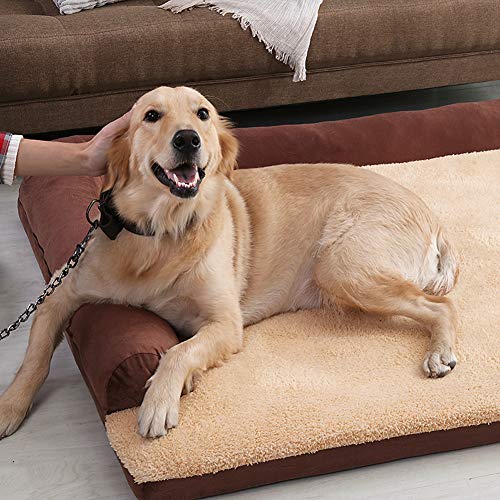 DUCHEN Cama ortopédica de espuma viscoelástica para perros con funda extraíble y lavable, cómoda para perros grandes, cesta antideslizante