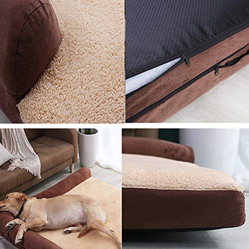 DUCHEN Cama ortopédica de espuma viscoelástica para perros con funda extraíble y lavable, cómoda para perros grandes, cesta antideslizante