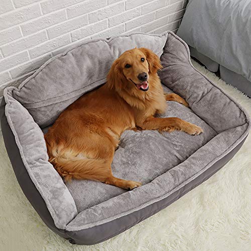 Duchen - Cama ortopédica para perro, tamaño grande, sofá cama para perro, almohada para perro, terciopelo suave, cama relajante y cómodo para dormir, colchón para perro grande Golden Retriever