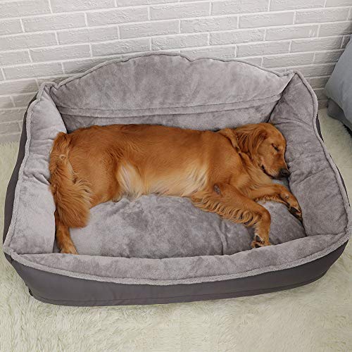 Duchen - Cama ortopédica para perro, tamaño grande, sofá cama para perro, almohada para perro, terciopelo suave, cama relajante y cómodo para dormir, colchón para perro grande Golden Retriever