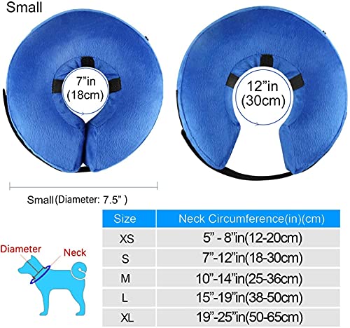 Ducomi Inflable Collar Isabelino Perro o Gato – Cono de Cuello Ajustable para Mascotas Recuperación de Cirugía o Heridas - Previene la Infección por Arañazos y Picaduras