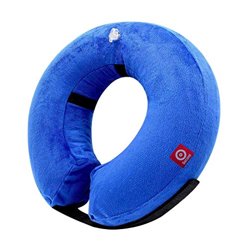 Ducomi Inflable Collar Isabelino Perro o Gato – Cono de Cuello Ajustable para Mascotas Recuperación de Cirugía o Heridas - Previene la Infección por Arañazos y Picaduras