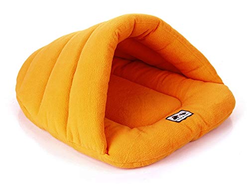 Ducomi Noble Cama para Perros y Gatos de Tamaño Mediano y Pequeño - Cama para Perro y Gato de Suave Forro Polar, Saco de Dormir para Animales, Cálido y Cómodo de Interior y Viaje