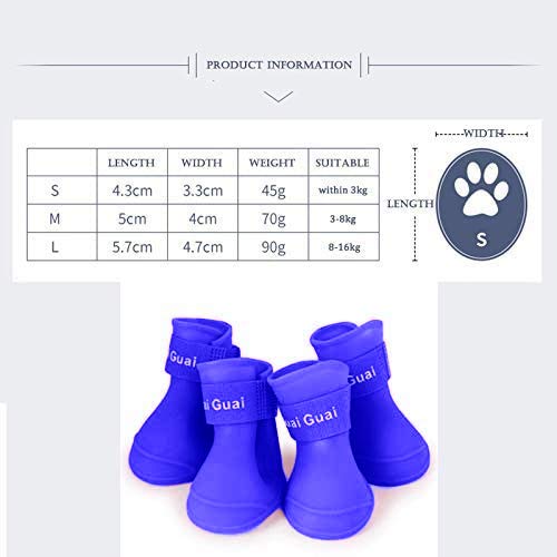 Ducomi Zampette - Zapatillas Impermeables para Perros - Cómodas y Fáciles de Poner - Protegen Las Patas de tu Mascota - Reducen el Riesgo de Infecciones en Caso de Heridas (S, Azul)