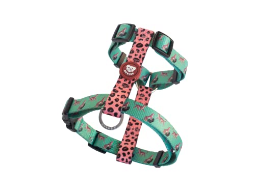 DUKIER - Arnés Clásico para Perros, Ajustable, Resistente, Accesorio Mascotas, contra Tirones, Leopard, Talla S