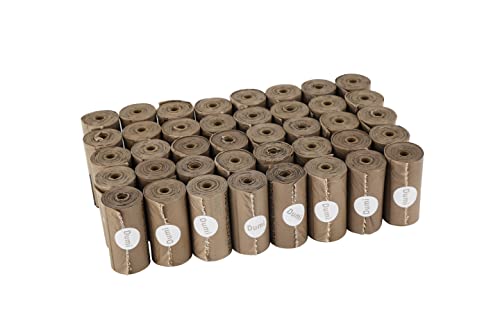 Dumi Pets Bolsas de basura para perros, extra gruesas y fuertes, 100% a prueba de fugas, 40 rollos para 600 bolsas biodegradables (gris)