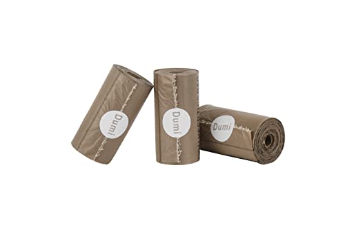 Dumi Pets Bolsas de basura para perros, extra gruesas y fuertes, 100% a prueba de fugas, 40 rollos para 600 bolsas biodegradables (gris)