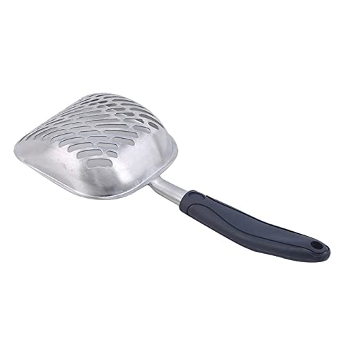 Duradero Catarata de Gatos Scoop Big Metal Latter Scoop para Cucharada de Gatito con Pala Profunda y Aluminio de Mango ergonómico Herramienta de Limpieza (Color : Blue)