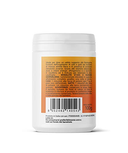 DYNAMOPET BenesserePet Active Complemento Alimenticio Vitamínico para Perros y Gatos 100gr, Fuente de Energía para tu Mascota, Apoyo a Las Funciones Fisiológicas, para la Actividad Física Intensa