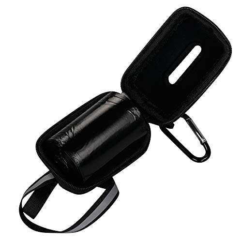 Dynko Perro Bolsas con 1 Dispensador y Clip, Bolsas para excrementos de Perro, 1400 Bolsas, Negro