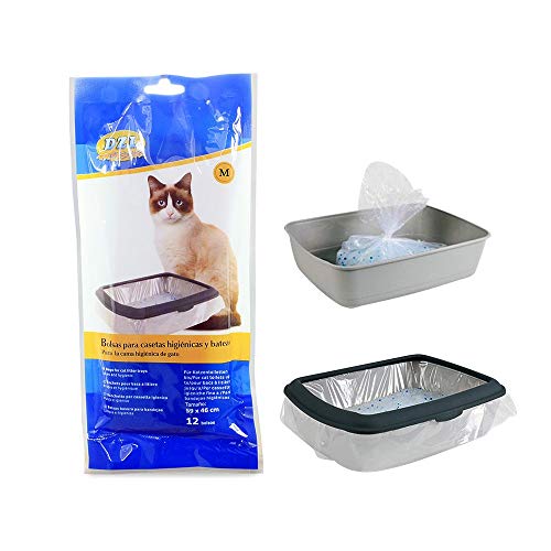 DZL- Arena para Gatos Silicacrystal Arena para Gato de sílice 3.8L+12 Bolsas Mediana para arenero (3.8L)