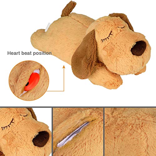 E-More Juguete De Peluche para Perros Heart Beat Puppy Behavioral Aid Toy, Cachorros Recién Nacidos Ansiedad De Separación De Ayuda para Dormir