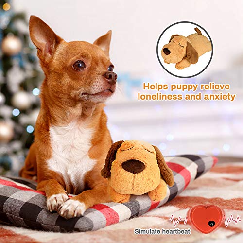 E-More Juguete De Peluche para Perros Heart Beat Puppy Behavioral Aid Toy, Cachorros Recién Nacidos Ansiedad De Separación De Ayuda para Dormir