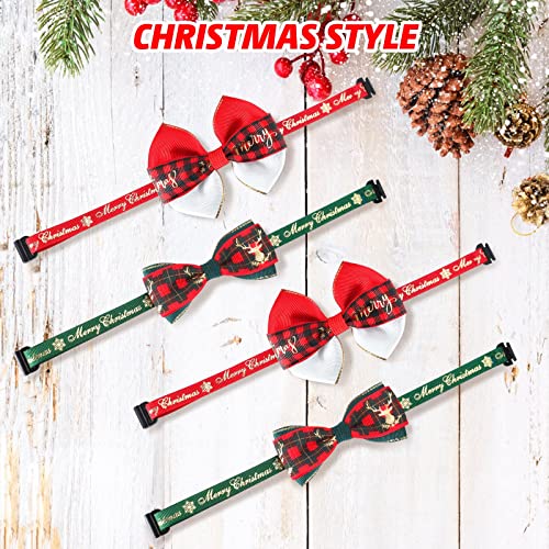 EasyAcc Collares para Gatos Perros Pajarita para Mascotas Suave Ajustables de Navidad año Deracción del Cabello