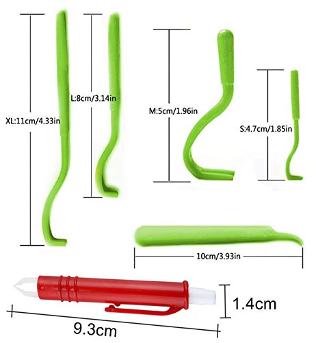 EasyULT 5 Unidades Pinzas para Garrapatas para Perros y Garrapatas + 2 Unidades Tick Tweezer Horse Pet Tick Remover Tweezer- Verde