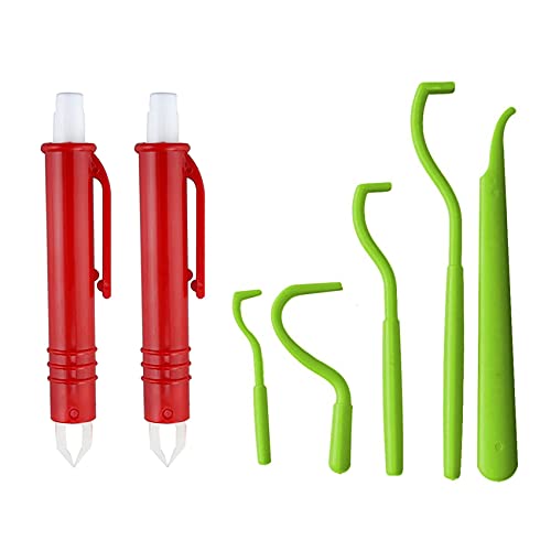 EasyULT 5 Unidades Pinzas para Garrapatas para Perros y Garrapatas + 2 Unidades Tick Tweezer Horse Pet Tick Remover Tweezer- Verde