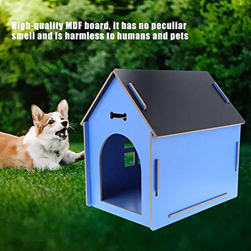 EBTOOLS Perrera de Madera para Perros, caseta para Gatos Plegable, casa para Perros para Uso Interior y Exterior, casa para Animales domésticos