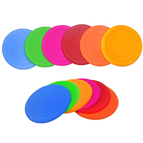 Ecloud Shop® 2pcs Pet Frisbee Perro de Juguete Frisbee Suave Pet Training Dog Training Frisbee Table Pad (Color al Azar)