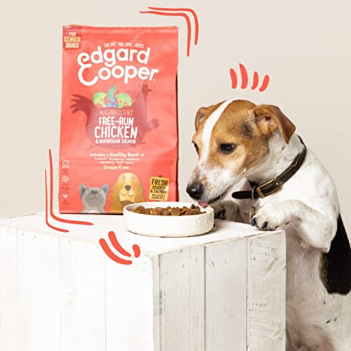 Edgard & Cooper Pienso Perros Senior Comida Seca Natural Sin Cereales 2.5kg Salmon y Pollo Fresco, Naturalmente fácil de digerir, Alimentación Sana Sabrosa y equilibrada, Proteína