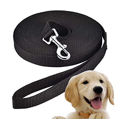 Edipets, Correa Perro Larga, Adiestramiento, Resistente 1.5m / 3m / 5m / 10m / 15m, de Naylon, Fuerte para Camping Paseo, para Perros/Mascotas Grande/Mediano/Pequeño (1.5 Metros, Negro)